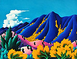 Blue Hills With Gold